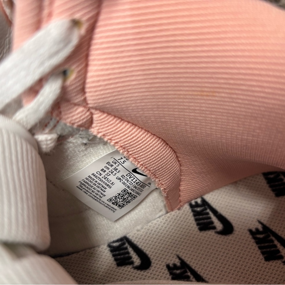 Nike Women’s High-Top Sneakers - White & Peach - Picture 3 of 3
